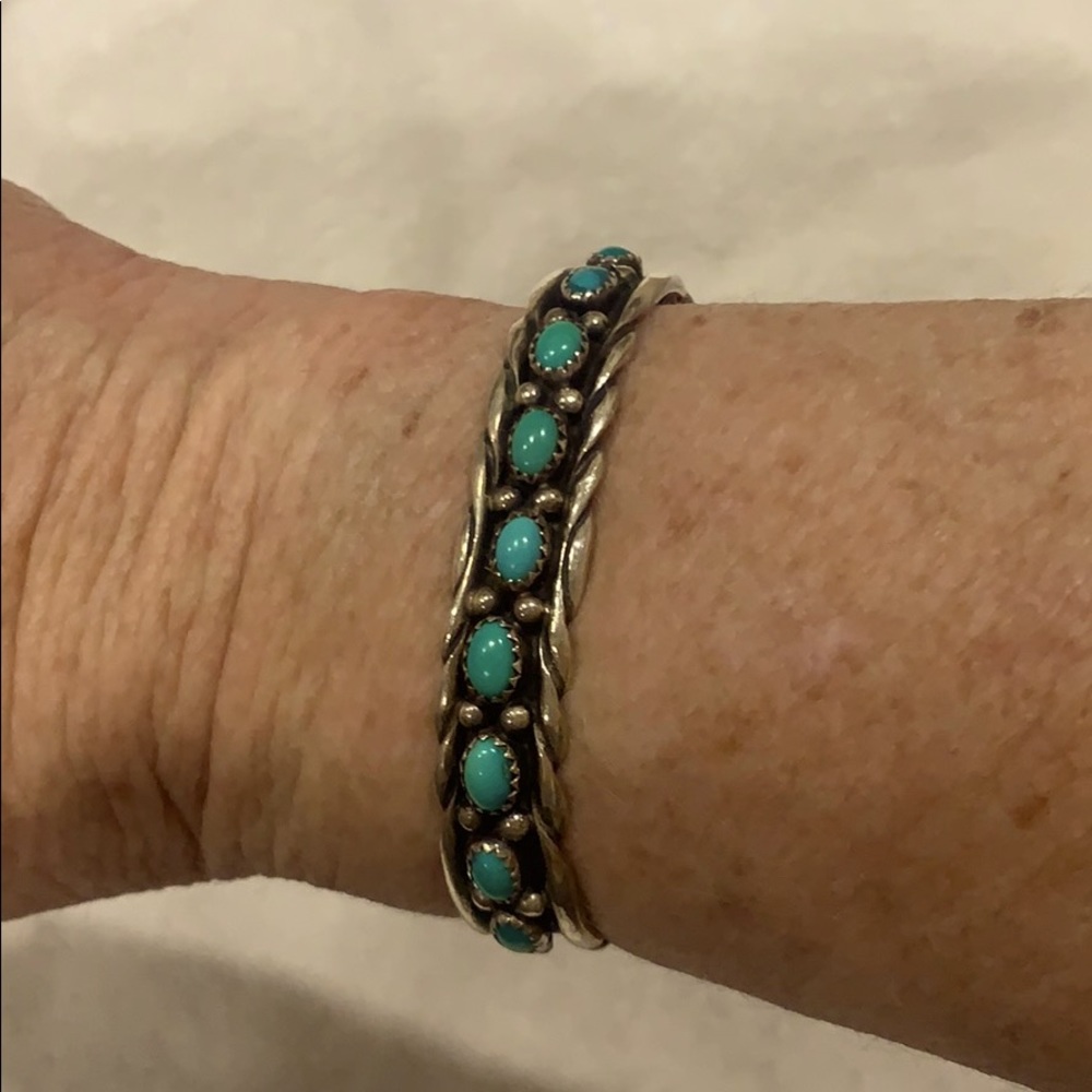 Vintage signed turquoise cuff
